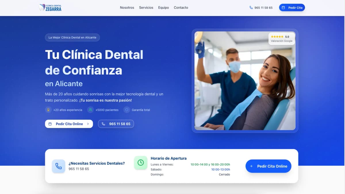 Clínica Dental Zegarra - Proyecto web